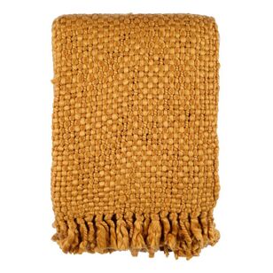 KOO Chunky Woven Throw Gold 130X170Cm