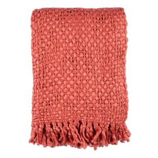 KOO Chunky Woven Throw Rust 130X170Cm