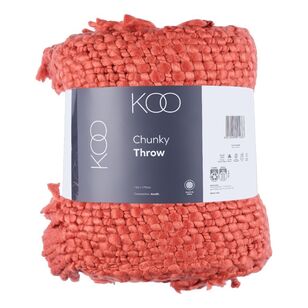 KOO Chunky Woven Throw Rust 130X170Cm