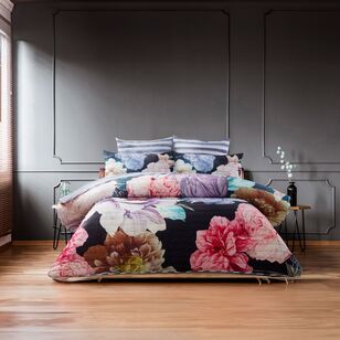 KOO Delilah Bloom Velvet Coverlet Set Multicoloured Queen / King