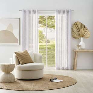 KOO Walker Sheer Eyelet Sheer Curtains Silver